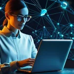 Home 17 디지털 프리 존에서의 네트워크 보안 전략 - **Prompt 1: Digital Fortress of Cybersecurity**
A vibrant, dynamic illustration of a person (gen...